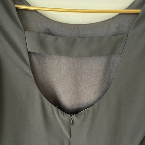 CACHE Black  Long Sleeve Dress Gem embellishment open sleeves - Picture 5 of 8